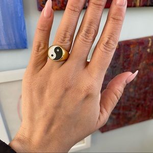 Yin Yang Ring Goldtone